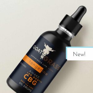 Goat Grass CBD CBG & CBD Oil Drops – “Awake” Formula in Tangerine