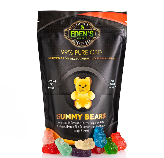 Eden's Herbals CBD Gummy Bears 1000mg CBD