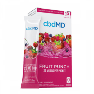 CBD Powdered Drink Mix FRUIT PUNCH - 25MG - 10 COUNT