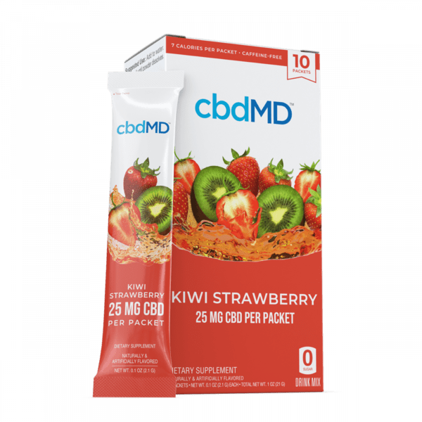 cbdMD CBD Powdered Drink Mix KIWI STRAWBERRY - 25MG - 10 COUNT