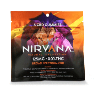 Nirvana 5 pack CBD Gummies 125mg